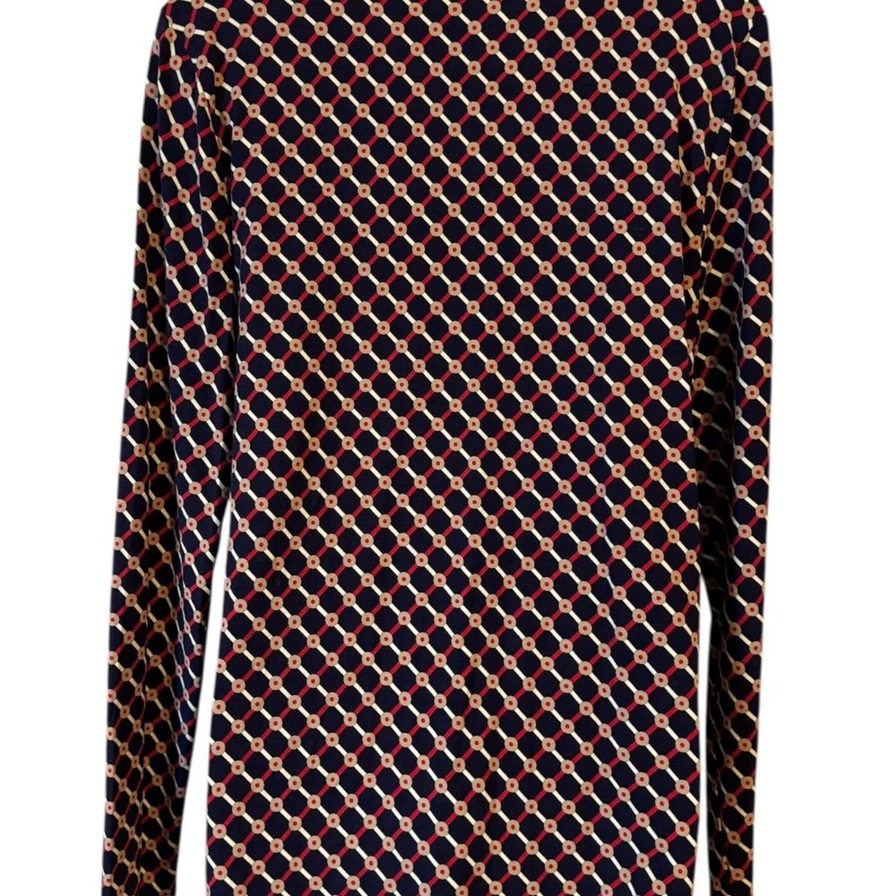 Talbots Geometric Print Long Sleeve Top  Office/Career    XLARGE   #3 - Picture 7 of 9